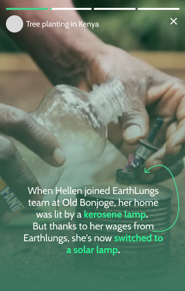 Project story — Hellen at Old Bonjoge, who swapped a kerosene lamp for a solar one
